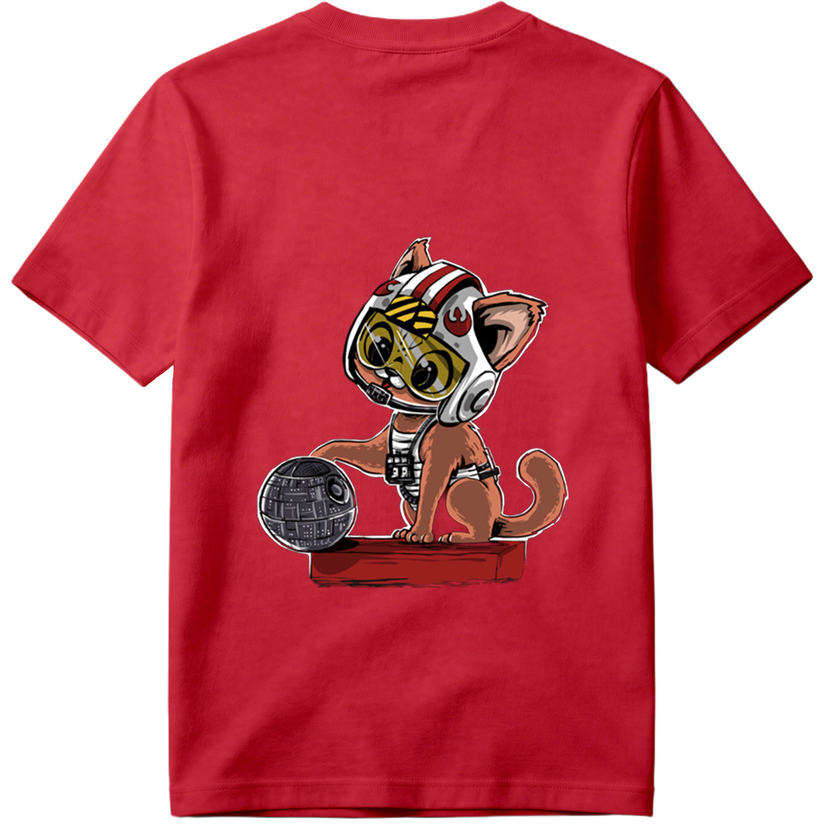 Star Wars Cat Pilot with Death Star - Tee