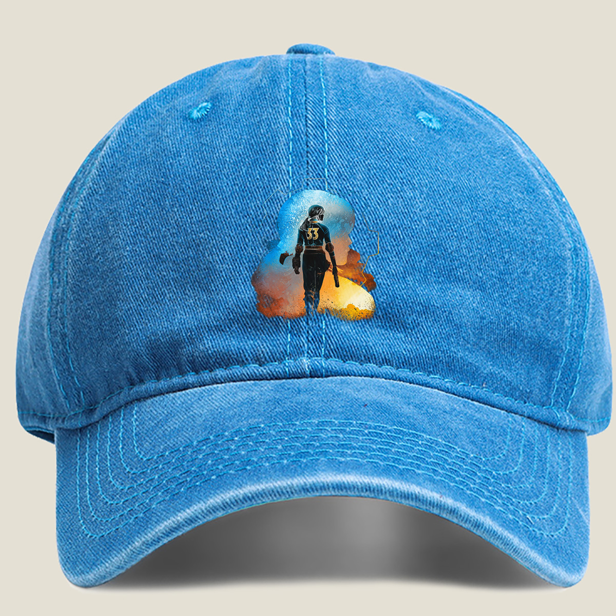 Fallout 4: Vault 111 Survivor - Washed Denim - Baseball Cap