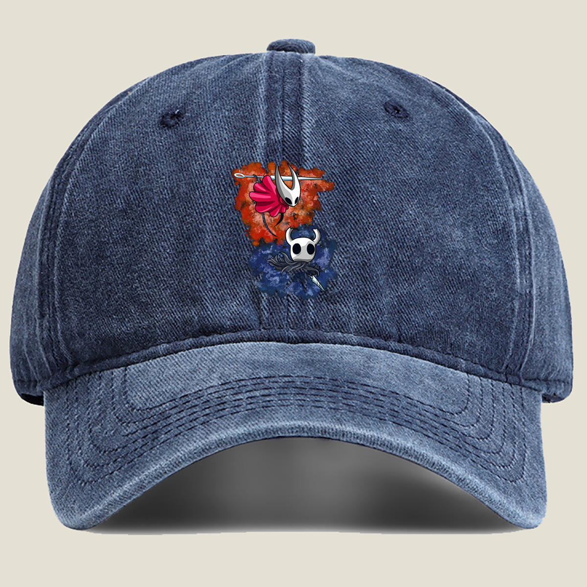 Hollow Knight: Hornet and Knight - Washed Denim - Baseball Cap