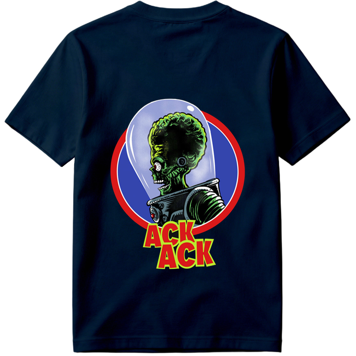 Ack Ack: Green Alien in Space Helmet - Tee