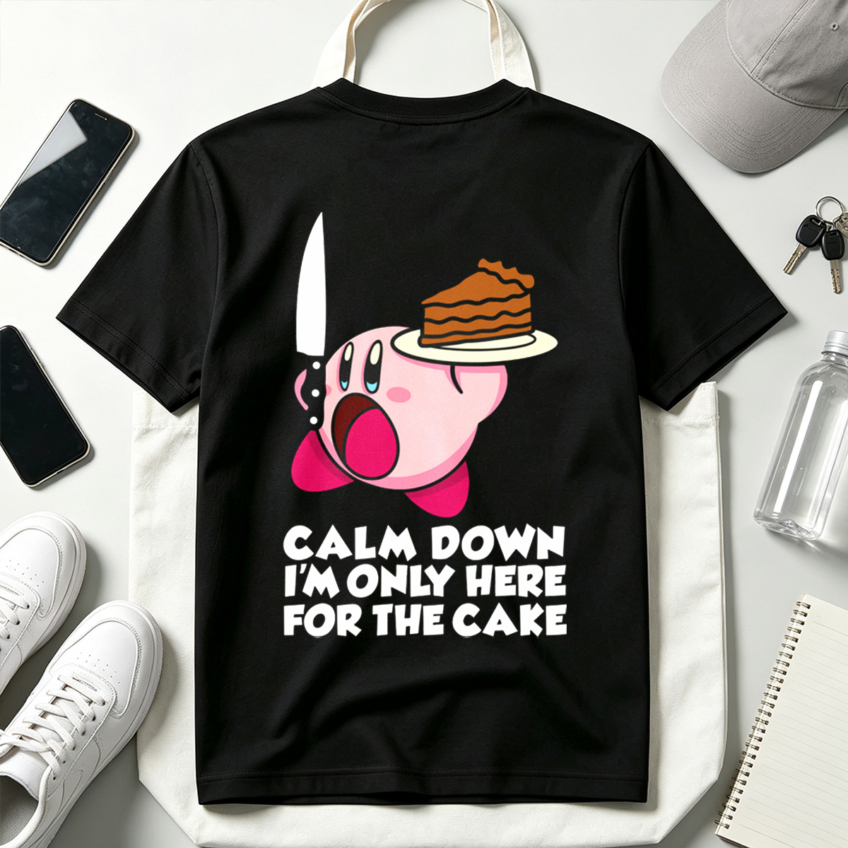 Kirby Cake Knife Humor - Tee