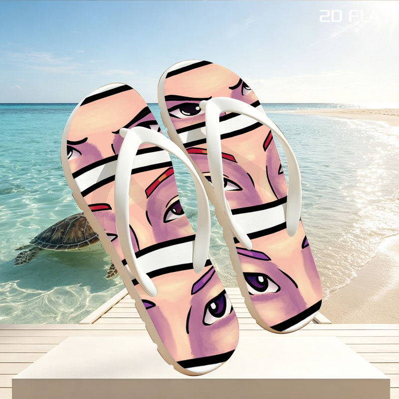 Three Anime Characters with Intense Eyes: Close-Up Portraits -  flip-flops