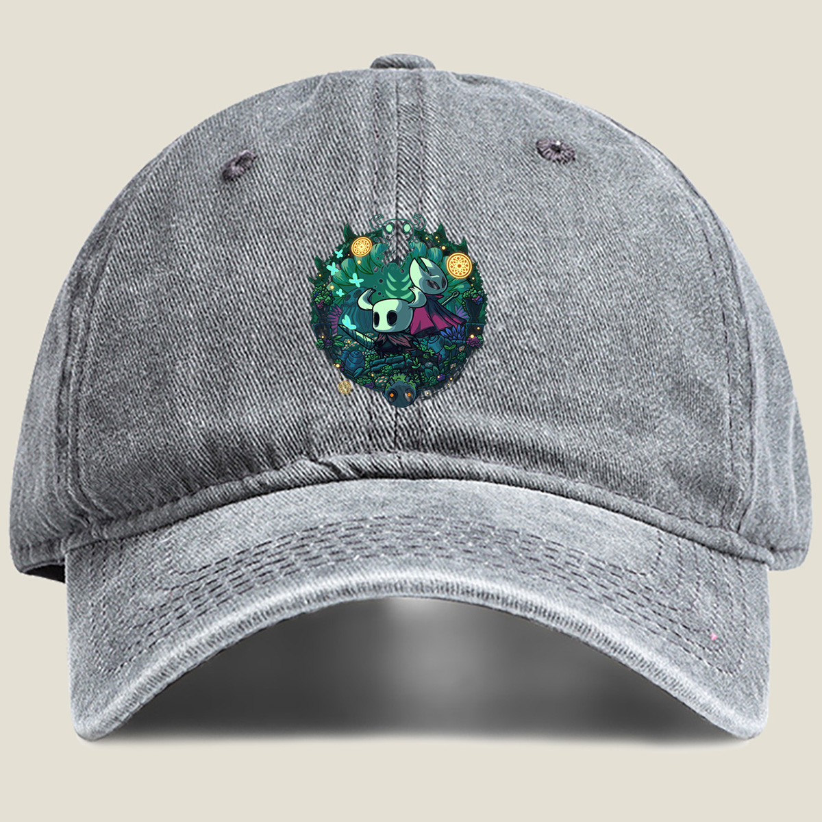 Hollow Knight: Hornet and The Knight in the Garden of Souls - Washed Denim - Baseball Cap