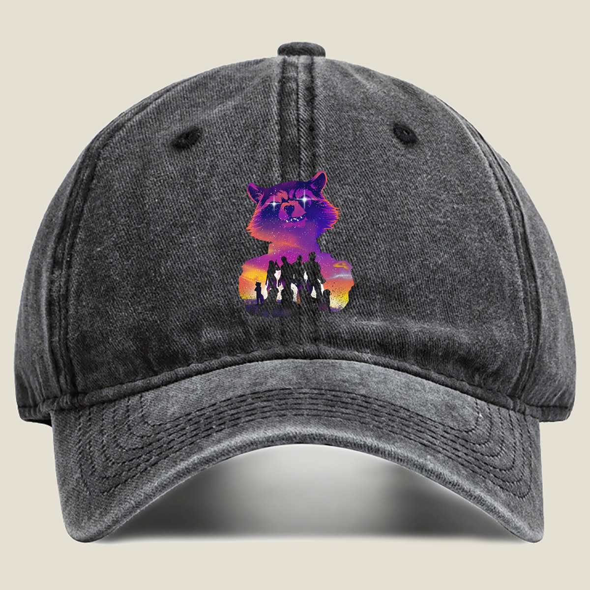 Guardians of the Galaxy: Rocket Raccoon and the Team - Washed Denim - Baseball Cap