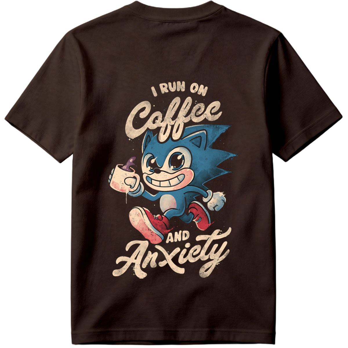 Sonic the Hedgehog: I Run on Coffee and Anxiety - Tee