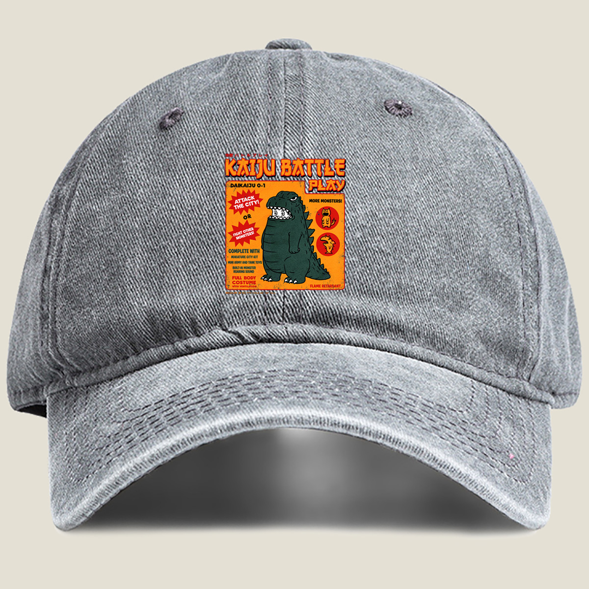 Kaiju Battle Play: Godzilla Costume Adventure - Washed Denim - Baseball Cap