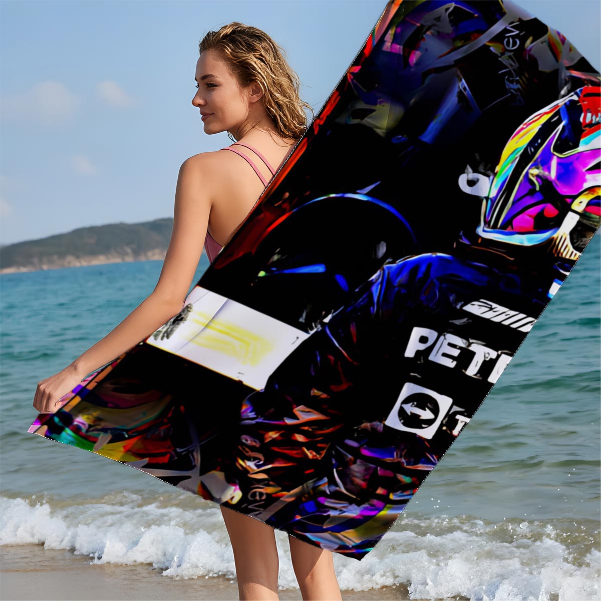 Mercedes-AMG Petronas F1 Driver in Pit Stop Action - Beach towels