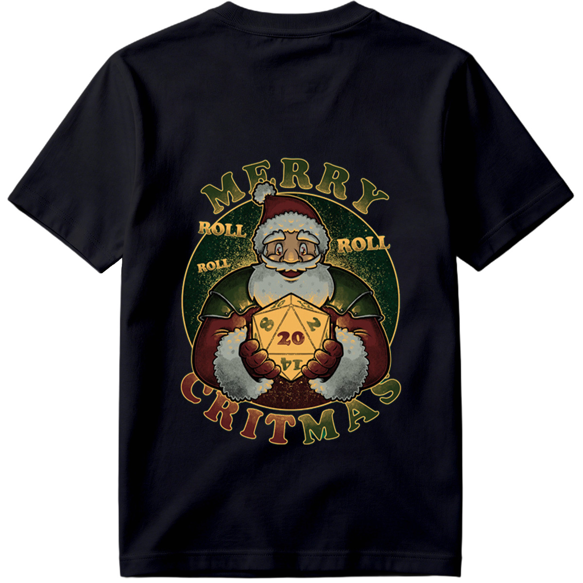 Merry Rollmas: Santa with D20 - Tee