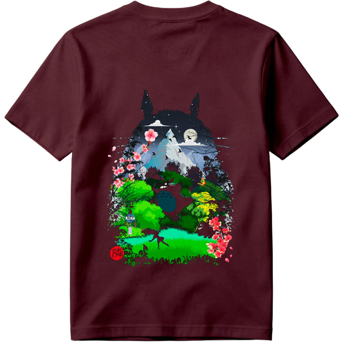 Totoro in the Cherry Blossom Garden - Tee