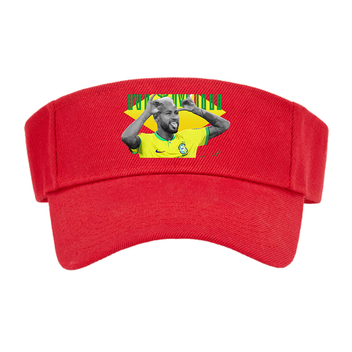 Neymar Junior - Brazil National Football Team Player, Wearing No. 10 Jersey -  Visor cap