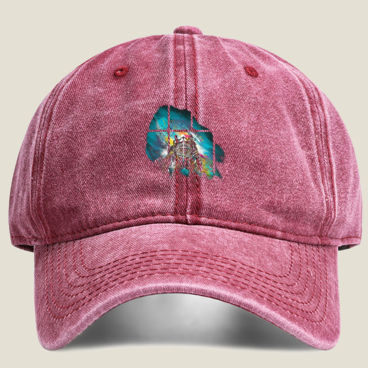 Deep Sea Explorer: The Diver and the Abyss - Washed Denim - Baseball Cap