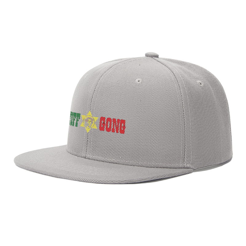 Flat Brim Baseball Cap TUFF GONG Star Logo Print Streetwear Underground Skate Style for Basketball Court Skate Park Hip Hop Artists and Urban Explorers