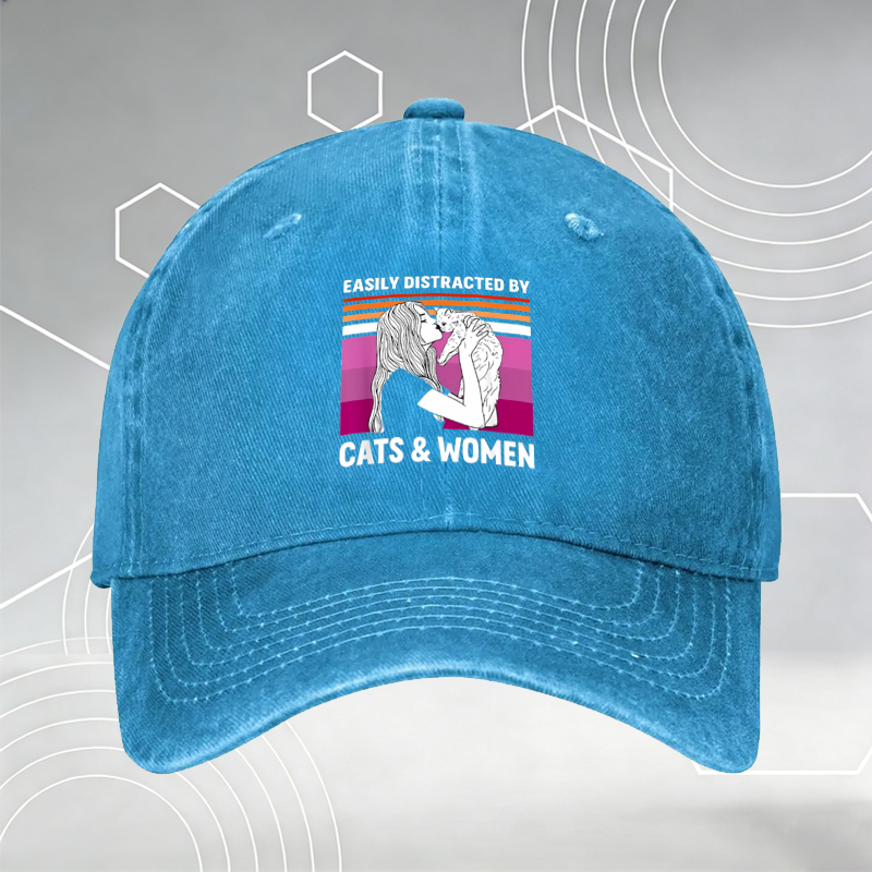 New Gothic Style Baseball Cap with Cute Cartoon Print and 