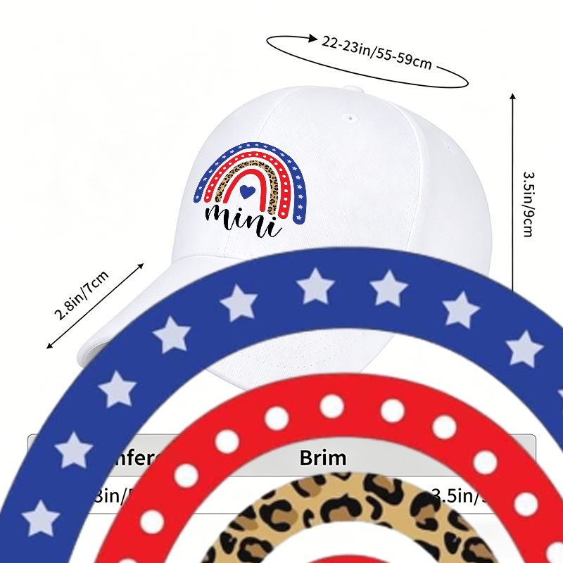 Unisex Classic Baseball Cap with Rainbow Leopard Print and Stars Design | Patriotic Style Hat for Outdoor Activities, Casual Wear, and Festive Events | Perfect for Adults Seeking Trendy and Comfortable Headwear