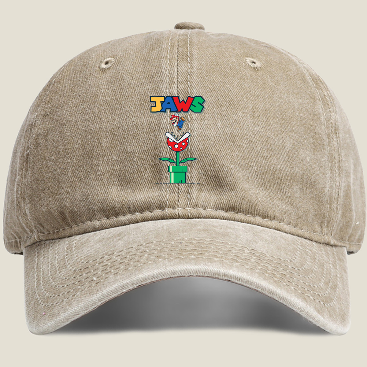 Mario vs. Piranha Plant: JAWS - Washed Denim - Baseball Cap