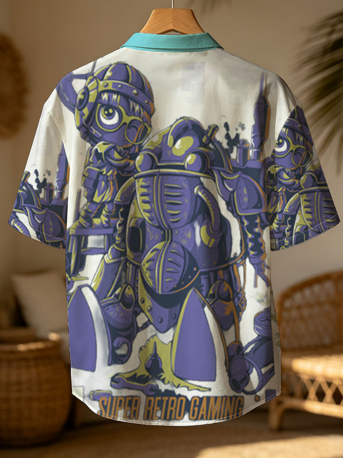 Super Retro Gaming: Robo Warrior and Mech Pilot in Purple Armor, Since 1995, SquareGames, RC Art -  Shirt