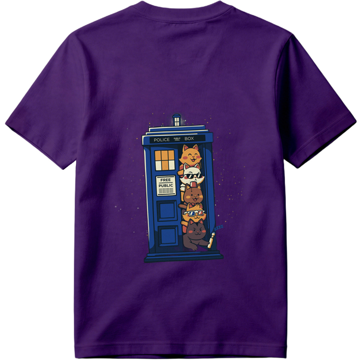 Doctor Who Cats in the TARDIS - Tee