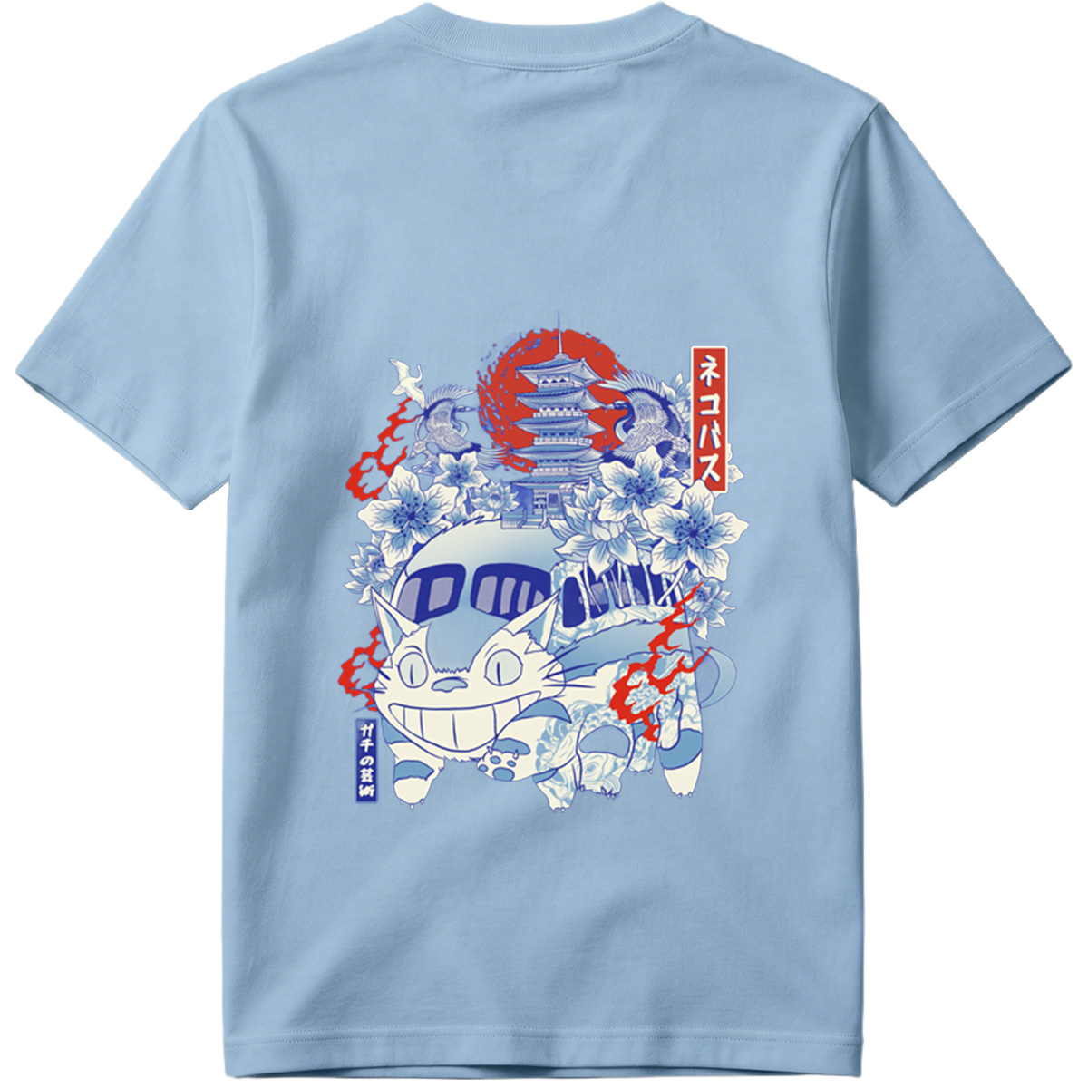Neko Pass: Catbus and Japanese Landmarks - Tee