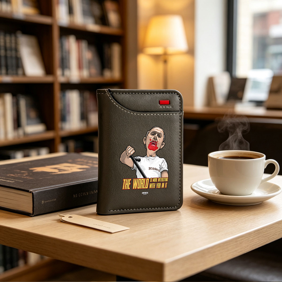 The World is More Interesting With You in It - Andy Social Artwork - Vertical Style Wallet