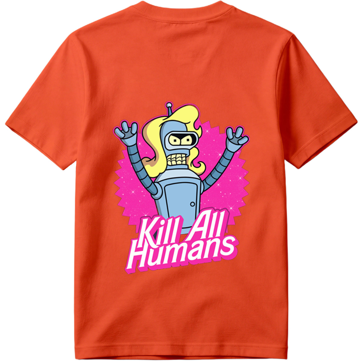 Futurama Bender Kill All Humans - Tee