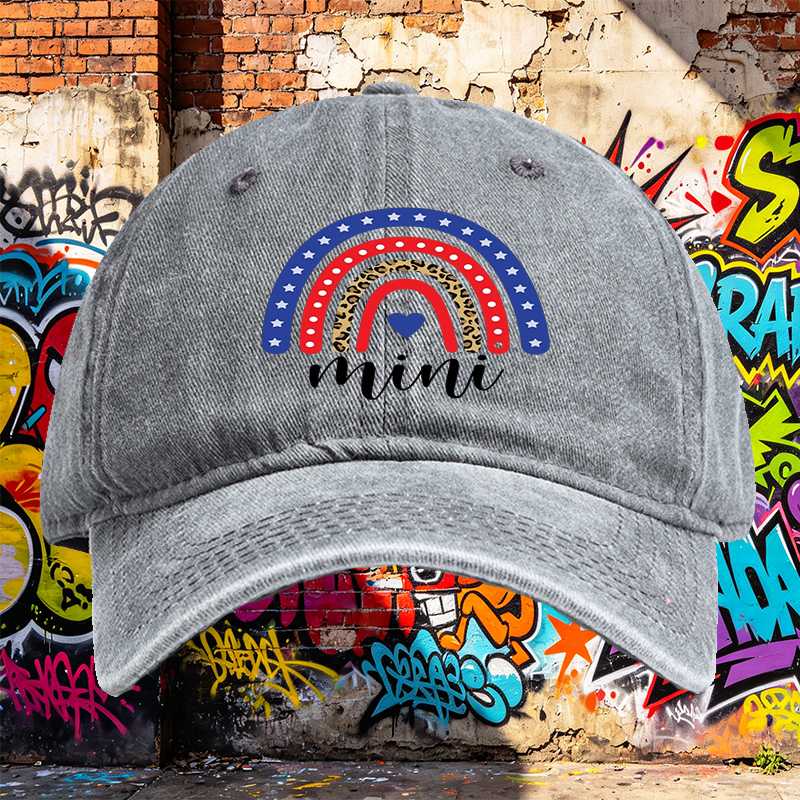 Unisex Classic Washed Cap with Rainbow Leopard Print and Stars Design | Casual Streetwear Hat for Outdoor Activities, Travel, and Daily Wear | Perfect for Young Adults and Trendy Fashion Lovers