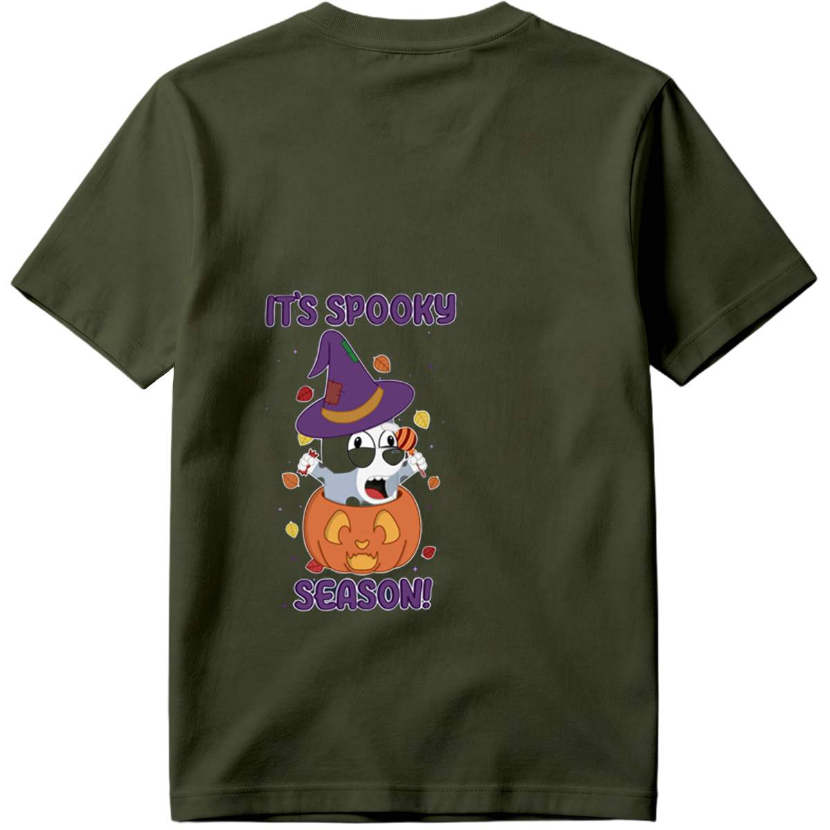 It's Spooky Season! - Dog in Witch Hat and Pumpkin - Tee