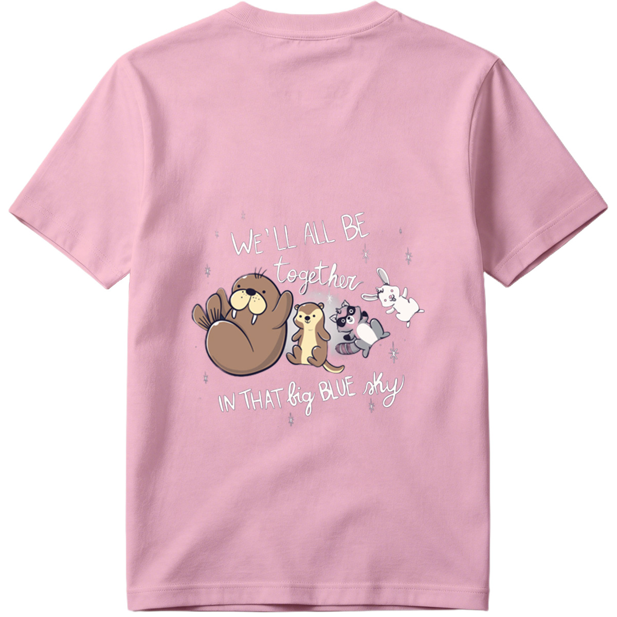 We'll All Be Together in That Big Blue Sky - Otter, Raccoon, Rabbit, and Squirrel - Tee