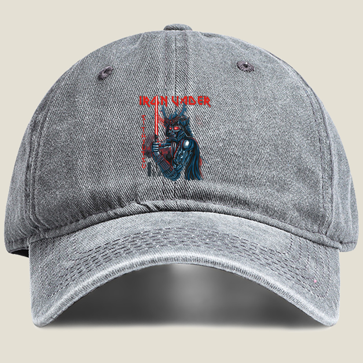 Iron Vader: Darth Vader Meets Samurai - Washed Denim - Baseball Cap