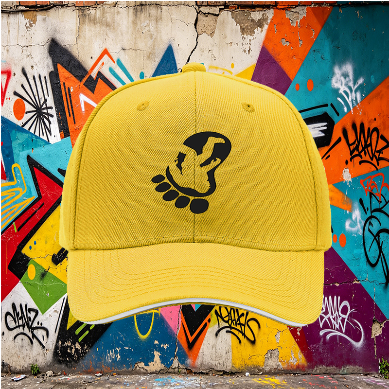 Unisex Classic Sandwich Hat with Bigfoot Silhouette Print | Outdoor Adventure Cap for Hiking, Camping, and Nature Enthusiasts | Lightweight Breathable Sun Protection Hat for Men and Women