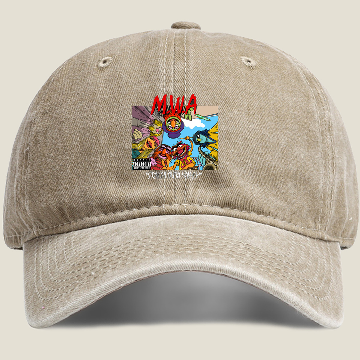 Muppets: M.W.A - Straight Outta Mayhem - Washed Denim - Baseball Cap