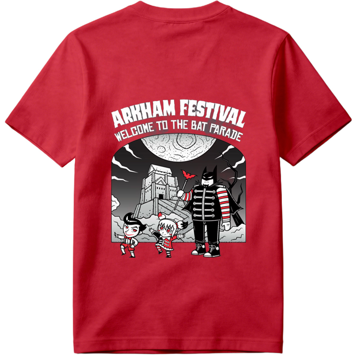 Arkham Festival: Batman, Harley Quinn, and The Joker in the Bat Parade - Tee