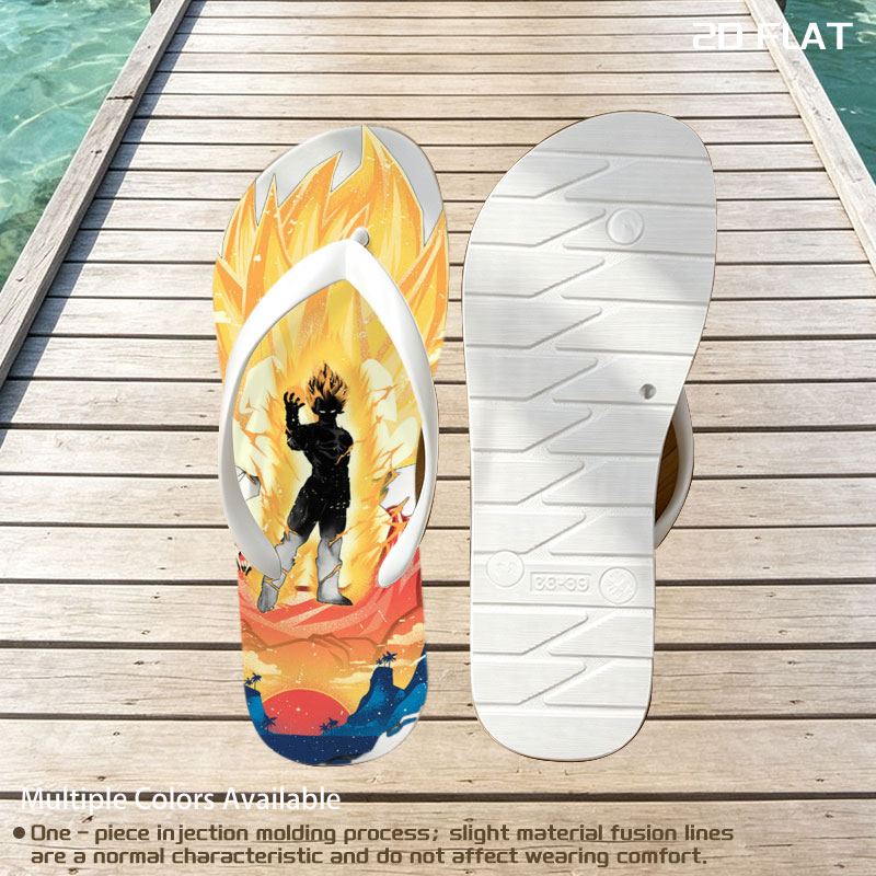 Super Saiyan Transformation: Dragon Ball Z Character in Radiant Aura -  flip-flops
