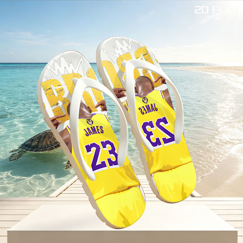 LeBron James - All Hail The King, Lakers #23 -  flip-flops