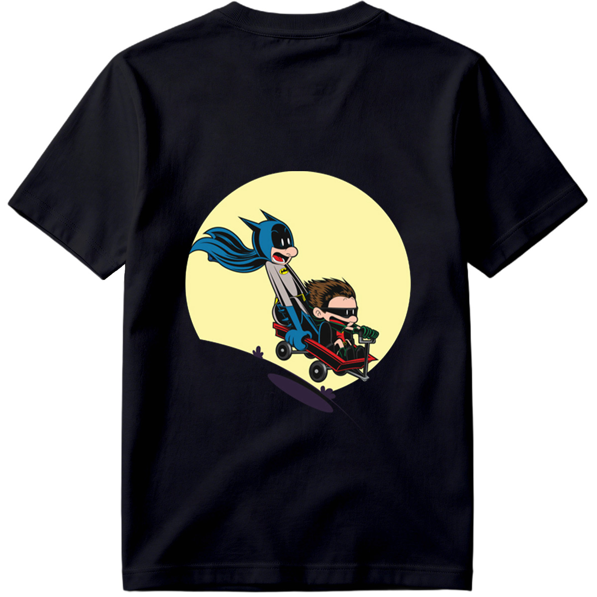 Batman and Robin in a Red Wagon - Tee