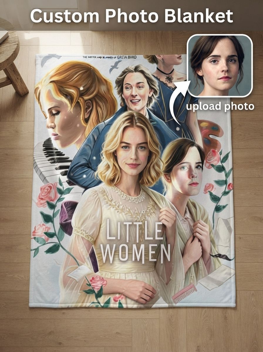 Custom Photo Flannel Throw Blanket Personalized Portrait Fleece Cover Lightweight Ultra Soft Anti Pilling Bed Sofa Wrap