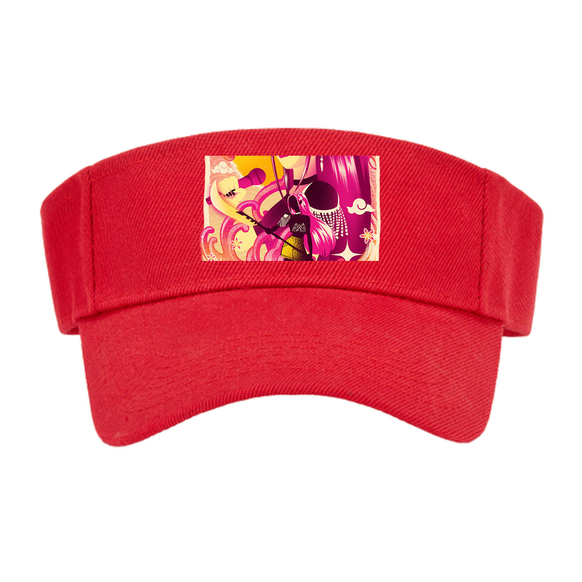 Mira, the Pink-Haired Singer with Microphone and Guitar, in a Vibrant, Stylized Artwork -  Visor cap