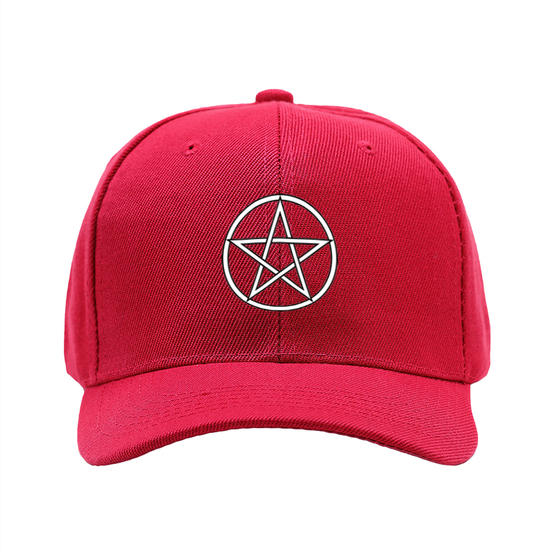 1pc New Baseball Cap with Pentagram Print Design Unisex Adjustable Hat for Outdoor Activities and Casual Wear Suitable for Adults Who Love Unique Symbolic Style