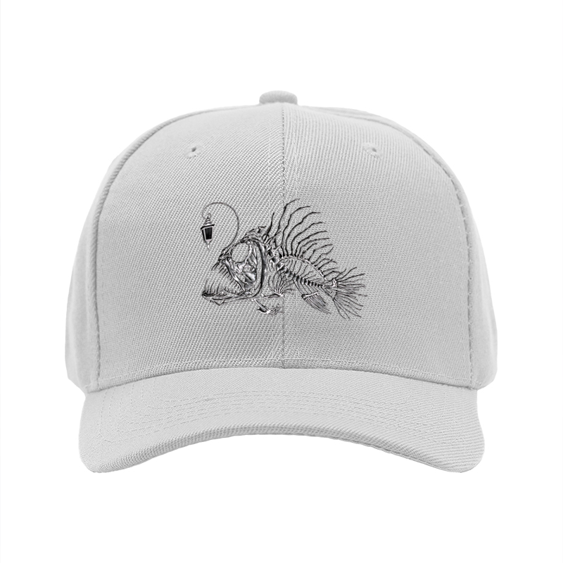 1pc New Baseball Cap with Fish Skeleton Print and Lantern Design Unisex Adjustable Hat for Outdoor Activities and Casual Wear Suitable for Adults and Teenagers