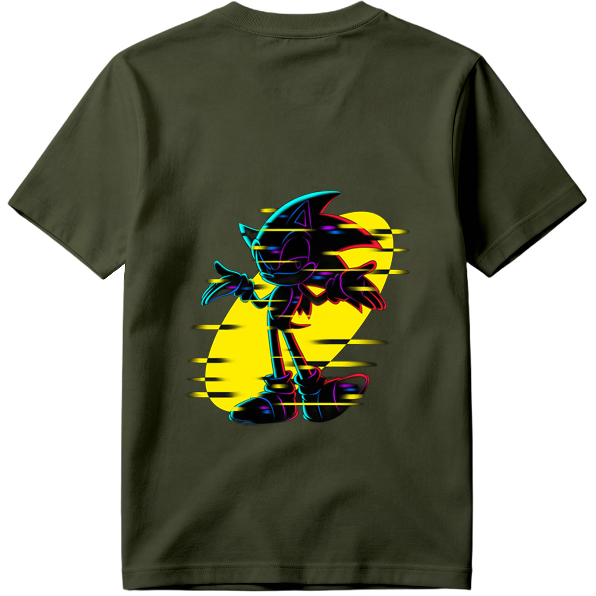 Sonic the Hedgehog: Neon Glitch Art - Tee
