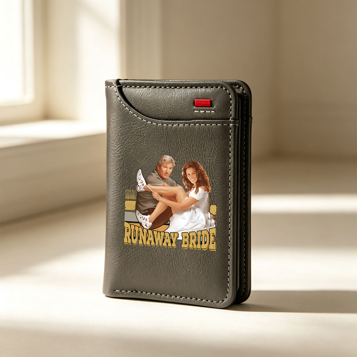Runaway Bride: Richard Gere and Julia Roberts in Romantic Comedy Classic - Vertical Style Wallet