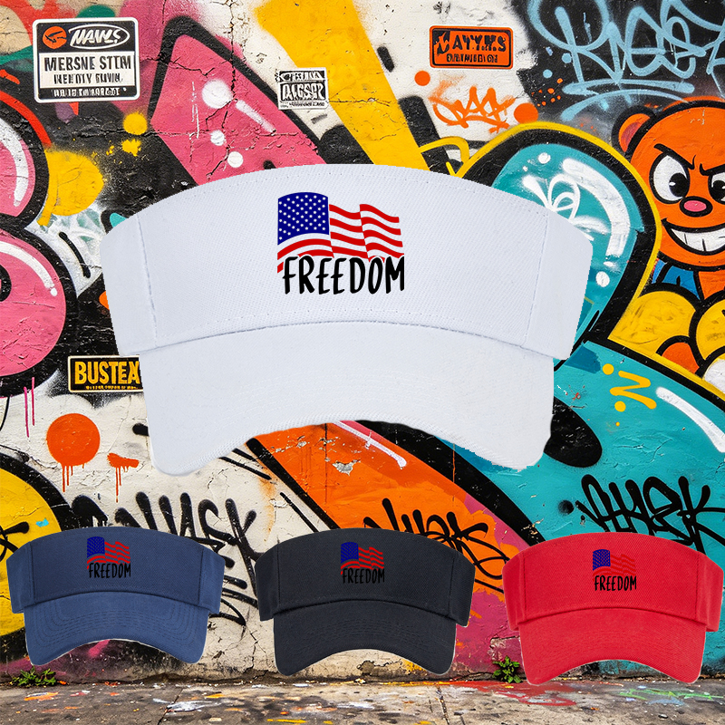Unisex Classic Mesh Back Cap with American Flag Freedom Print - Lightweight Sun Hat for Outdoor Activities, Perfect for Adults Seeking Patriotic Style and Comfort in Summer, Beach, or Casual Wear