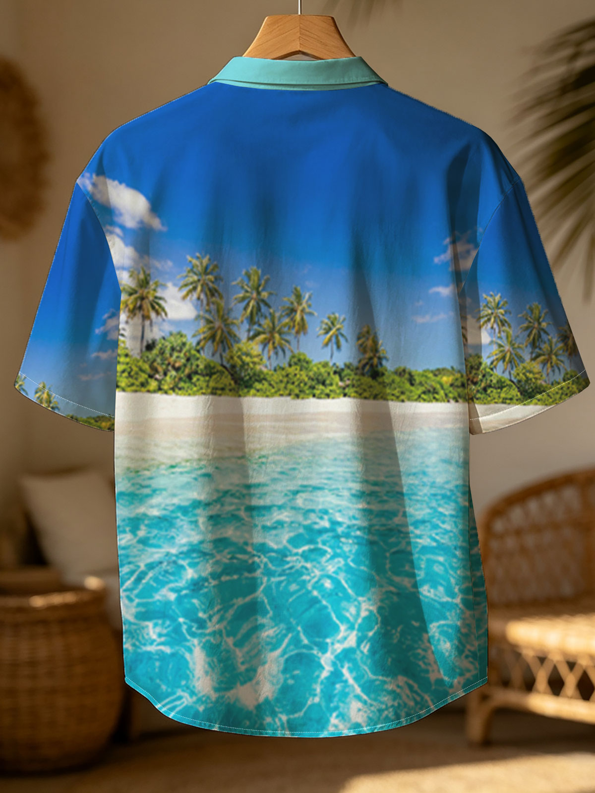Crystal Clear Waters and Palm Trees on a Tropical Beach -  Shirt
