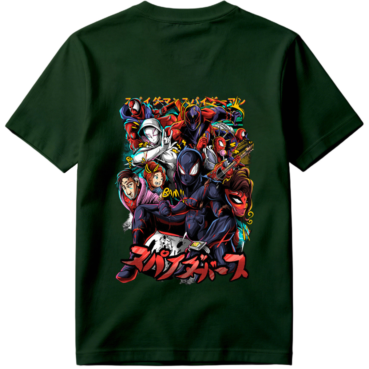 Spider-Verse: Miles Morales, Gwen Stacy, Peter Parker, and the Spider-Family - Tee