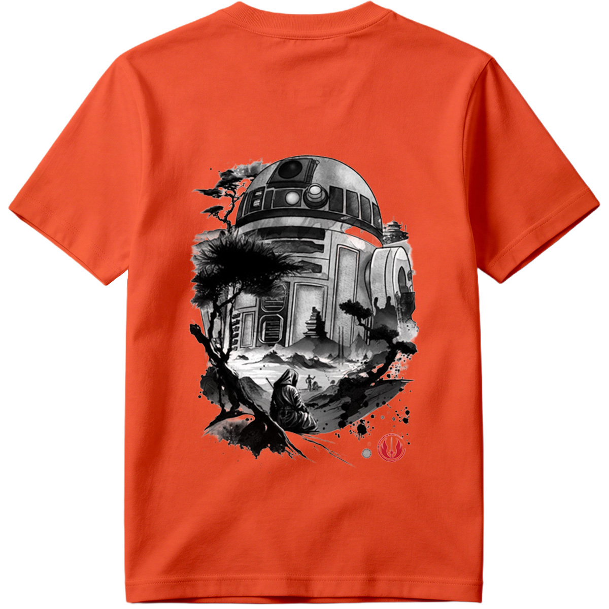 Star Wars: R2-D2 and Jedi in Zen Landscape - Tee