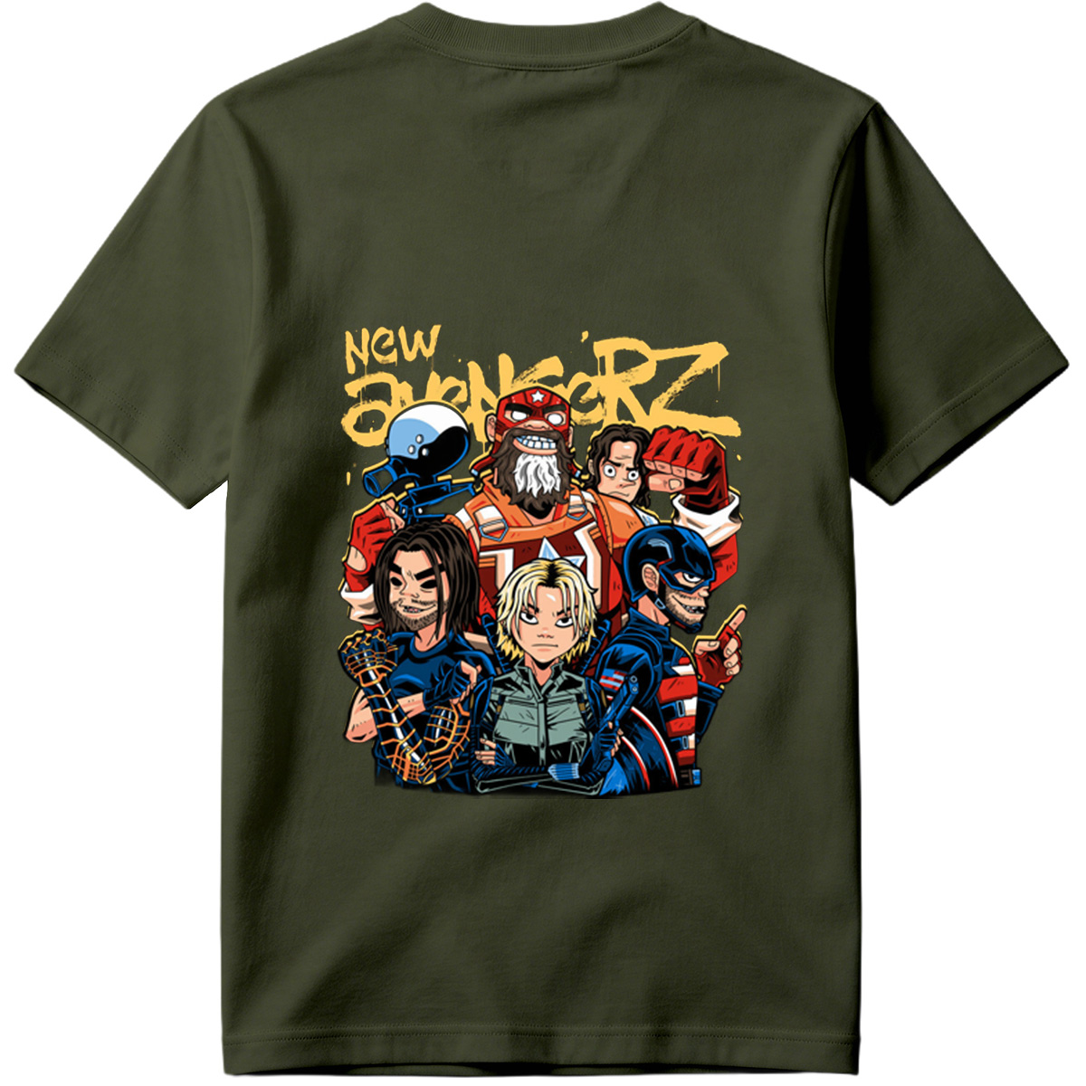 New Avengers: Captain America, Iron Man, Thor, Black Widow, Hulk, Hawkeye - Tee