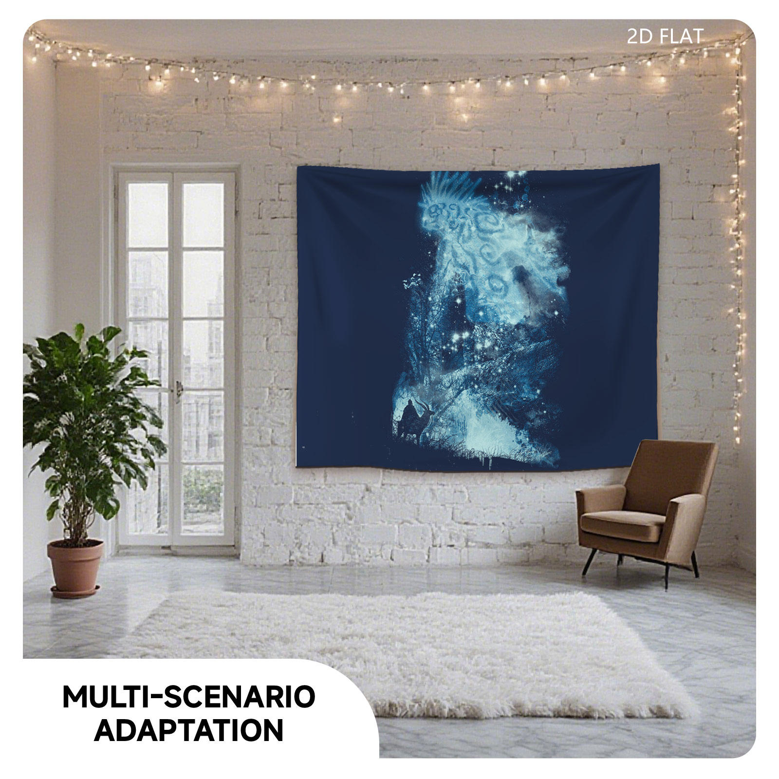 Frozen Kingdom: Ice Spirit and Winter Forest - Tapestry