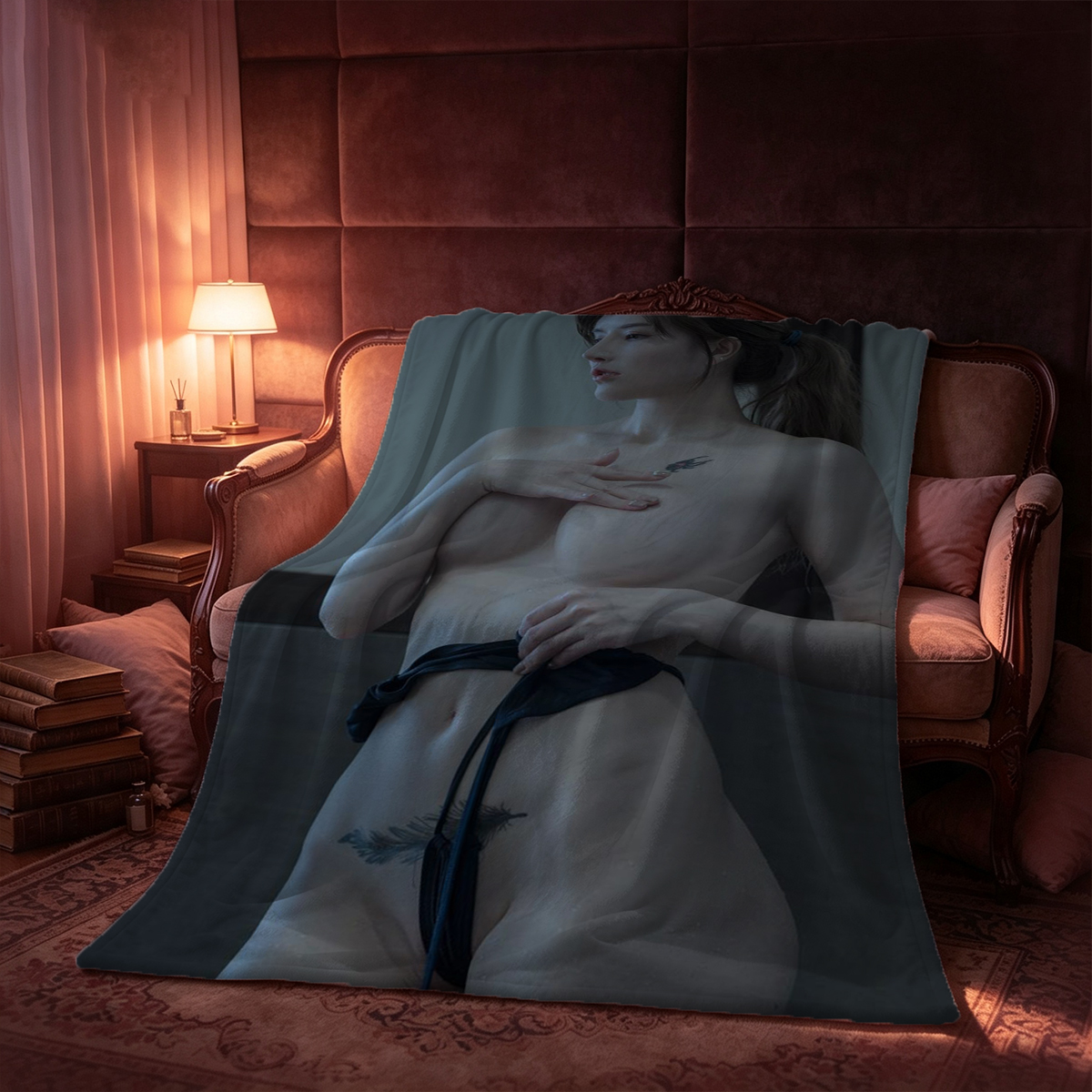 Mano Date Nude Portrait - Blanket