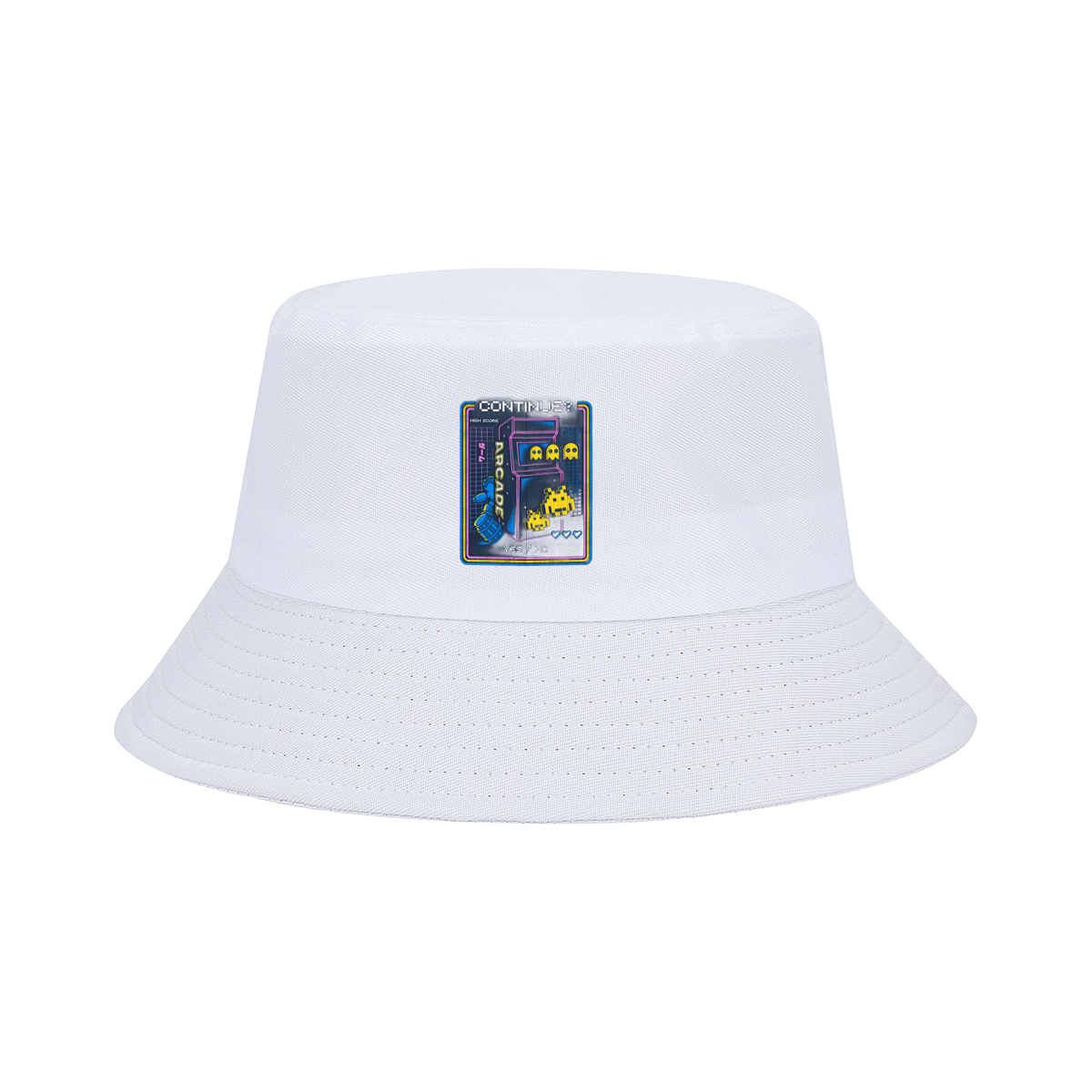Pac-Man and Space Invaders Arcade Continue Screen - Fisherman's Hat