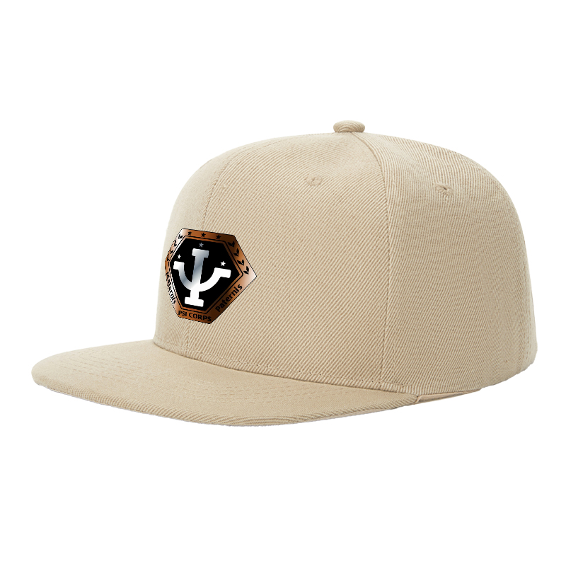 Flat Brim Baseball Cap Psychedelic Psi Corps Logo Print Streetwear Underground Skate Style for Basketball Court Skate Park Urban Explorers and Hip Hop Artists