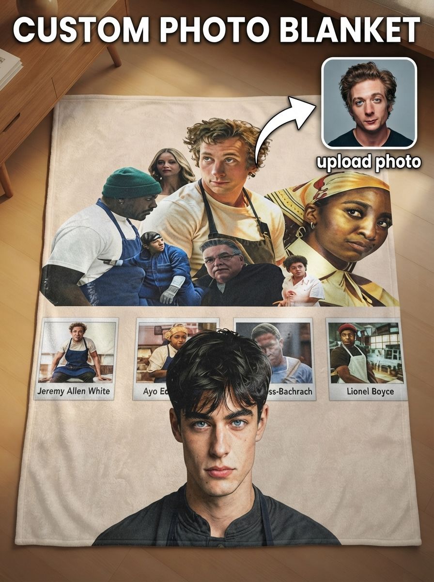 Custom Photo Face Blanket Personalized Cast Collage Soft Flannel Throw Warm Skin-Friendly Fleece Cover Ideal